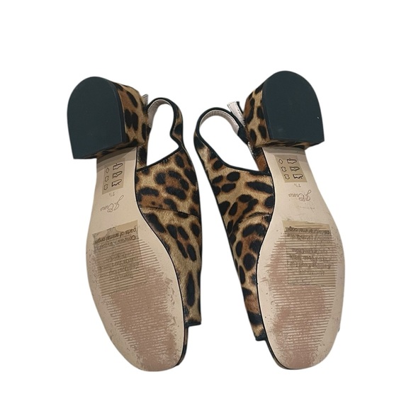J crew Open-toe slingback heels in leopard calf hair shoes 7.5 - Picture 4 of 6